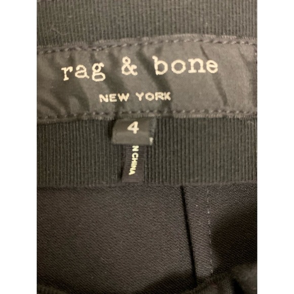 rag & bone Dani Black Leather Trim Pants  - Size 4 - Picture 7 of 10